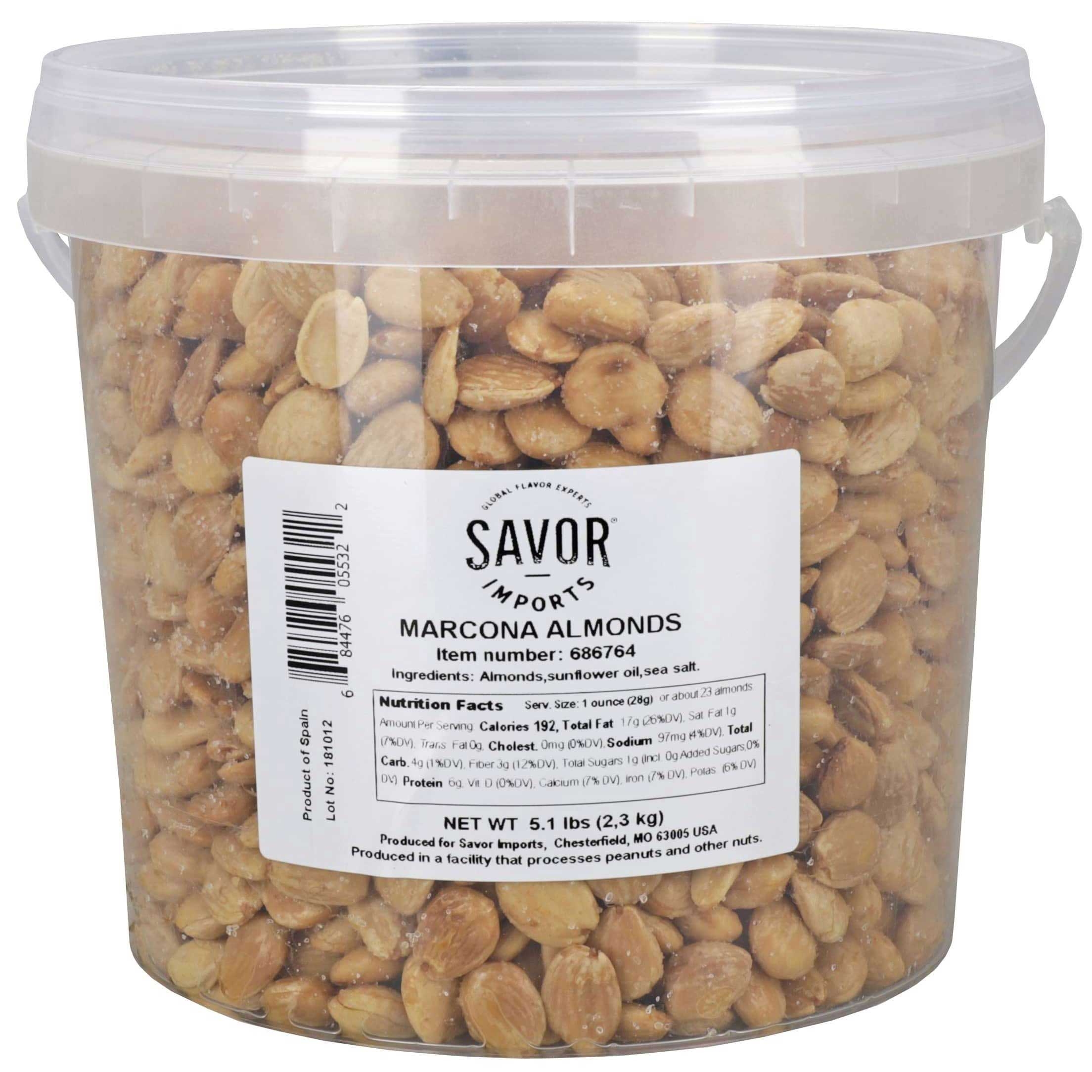 Savor Imports Fried and Salted Marcona Almond, 5 Pound -- 2 per case.