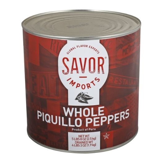 Savor Imports Whole Piquillo Peppers, 3 Kilogram -- 6 per case