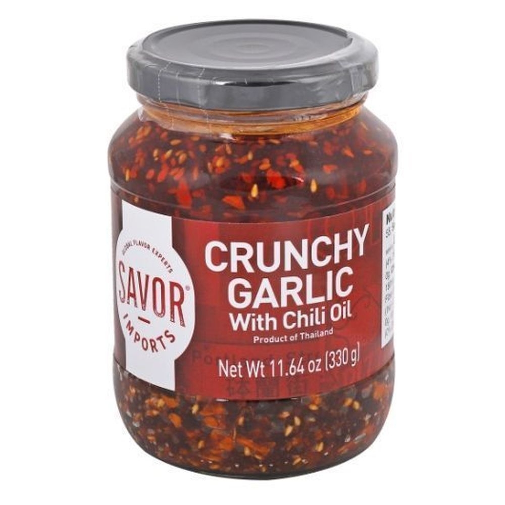 Savor Imports Crunchy Garlic in Chili Oil, 12 Ounce -- 12 per case
