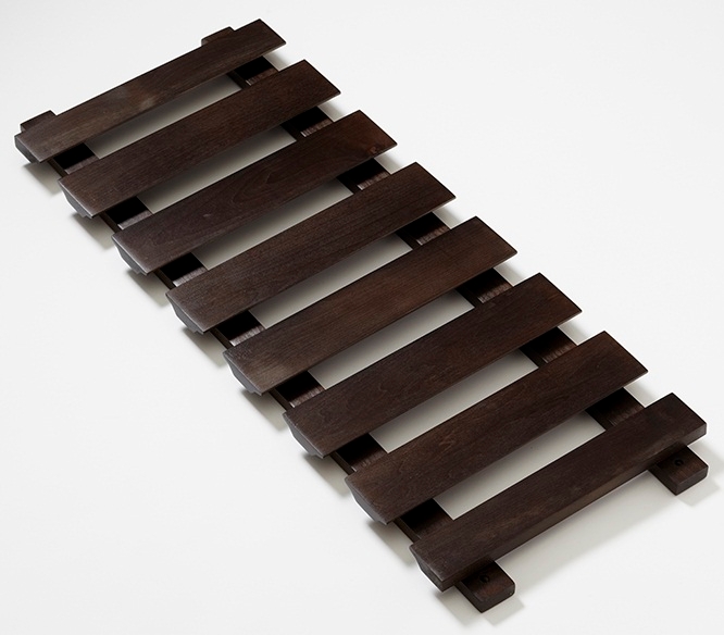 American Metalcraft Walnut Hanging Glass Rack, 14 x 35 inch