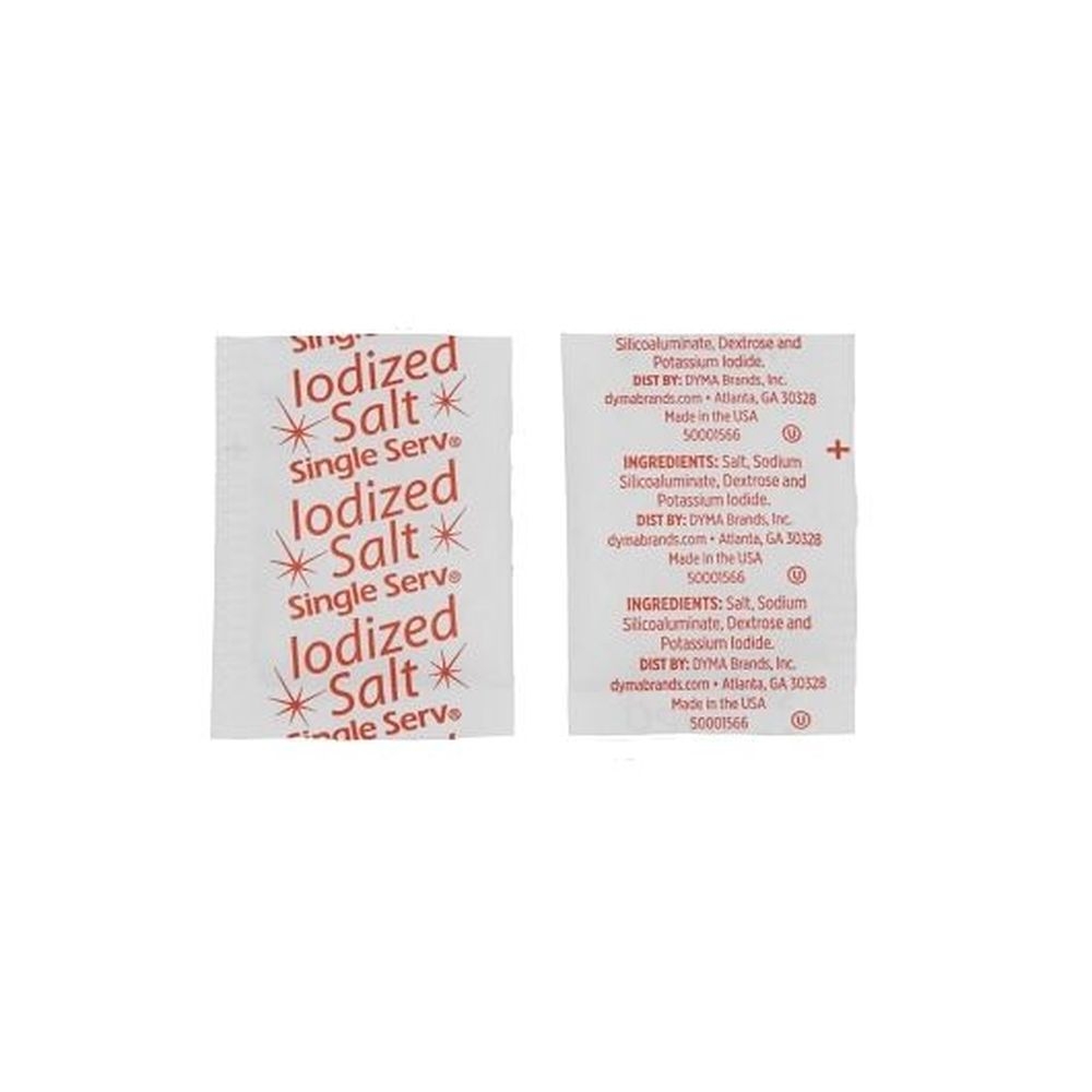 Single Serv Flat Salt Packet, 0.75 Gram -- 3000 per case.