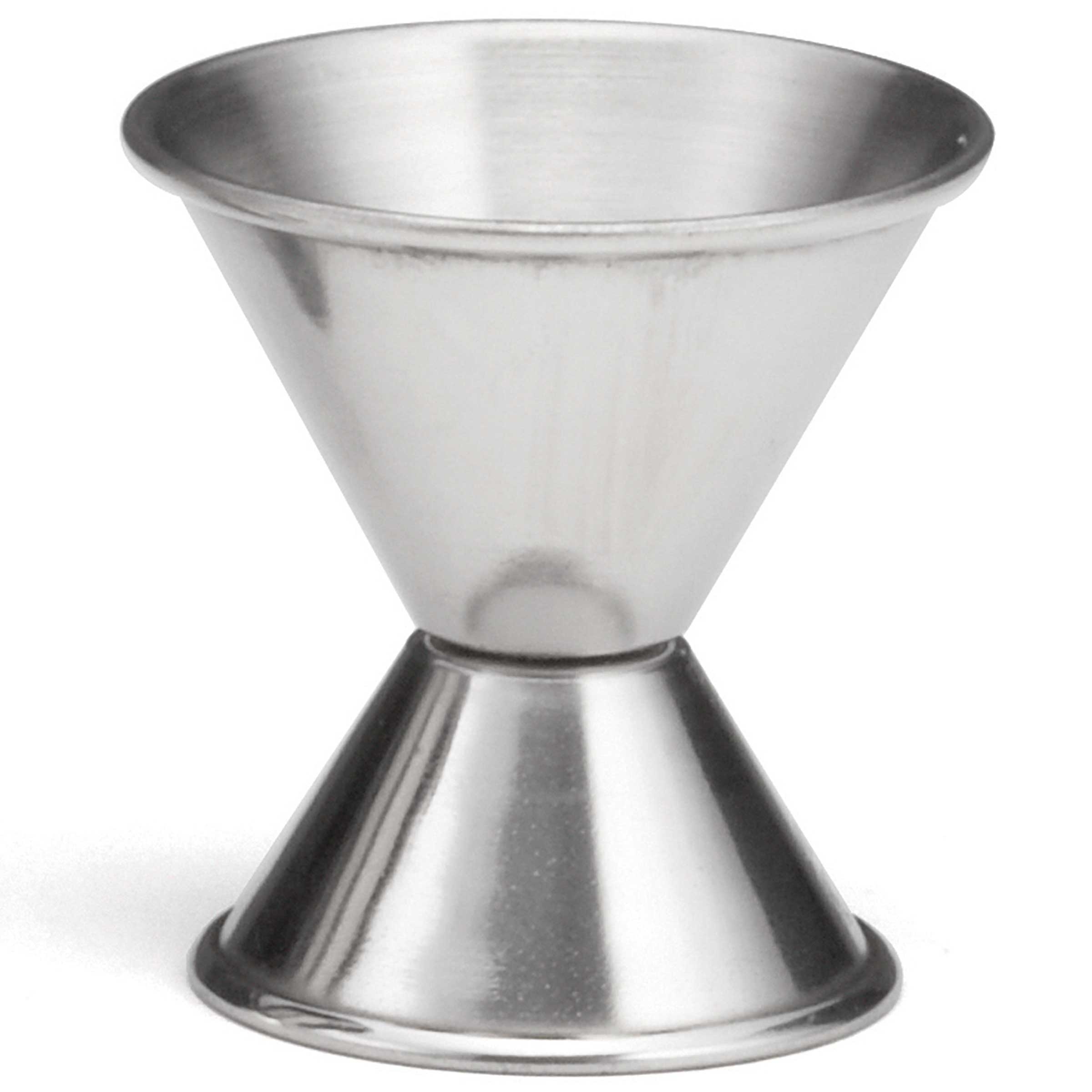 Tablecraft Stainless Steel Jigger with Capacity Stamping, 1/2 x 1 Ounce Capacity -- 6 per case