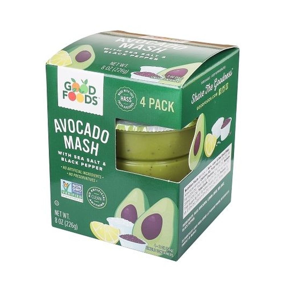 Good Foods Avocado Mash with Sea Salt and Black Pepper, 2 Ounce -- 6 per case