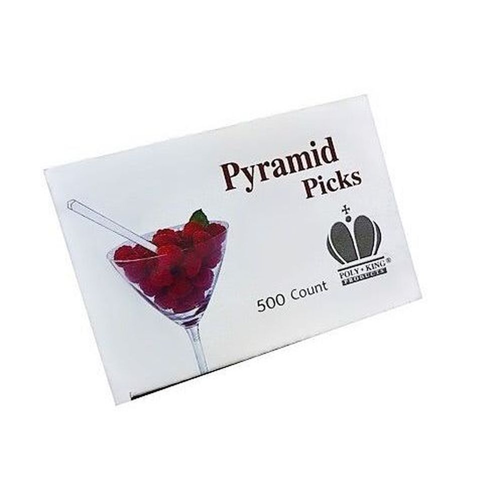 Goldmax 4.75 inch Clear Pyramid Picks, 500 count - 5 per case
