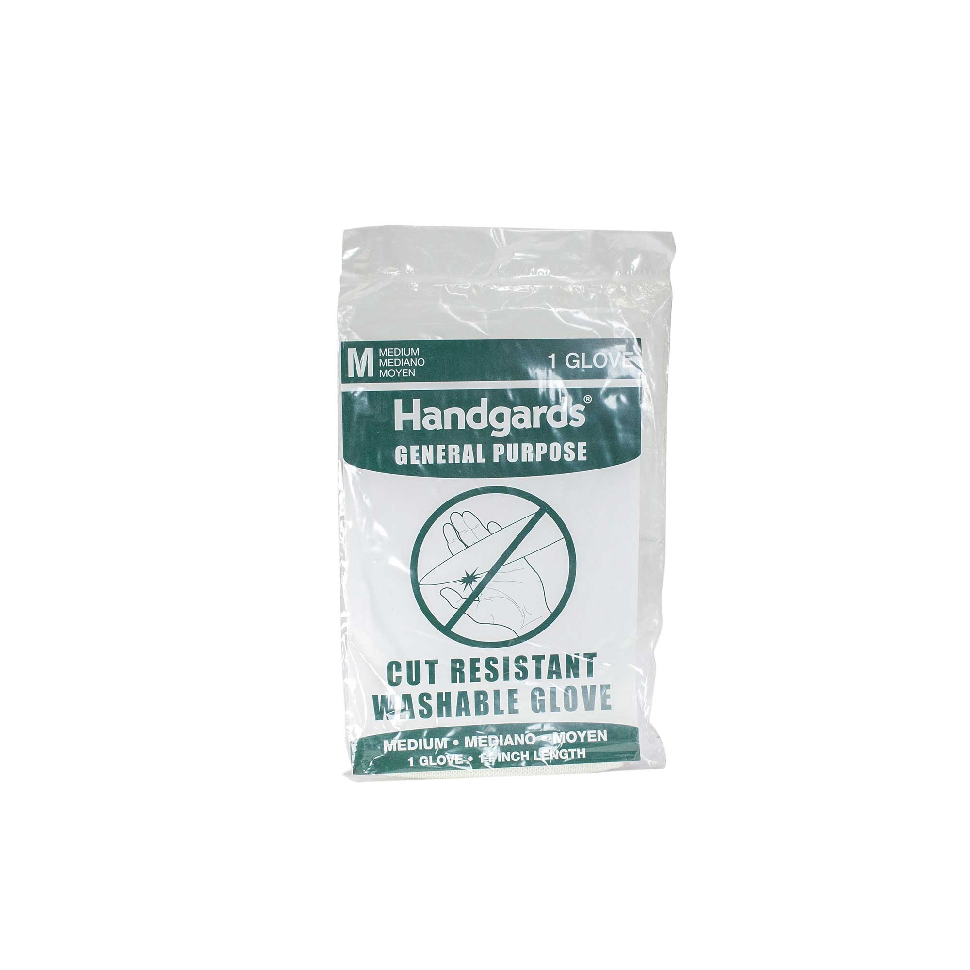 Handgards Knit Composite White Medium Cut Resistant Washable Gloves, 11 inch -- 12 per case.