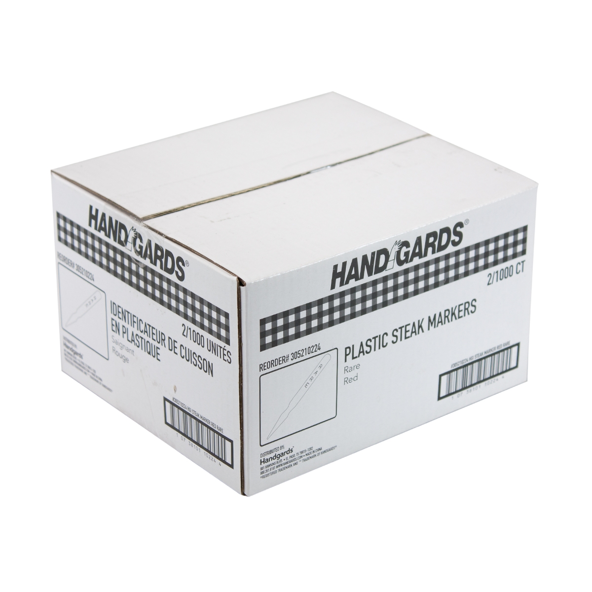 Handgards Red Rare Disposable Plastic Steak Marker -- 2000 per case.