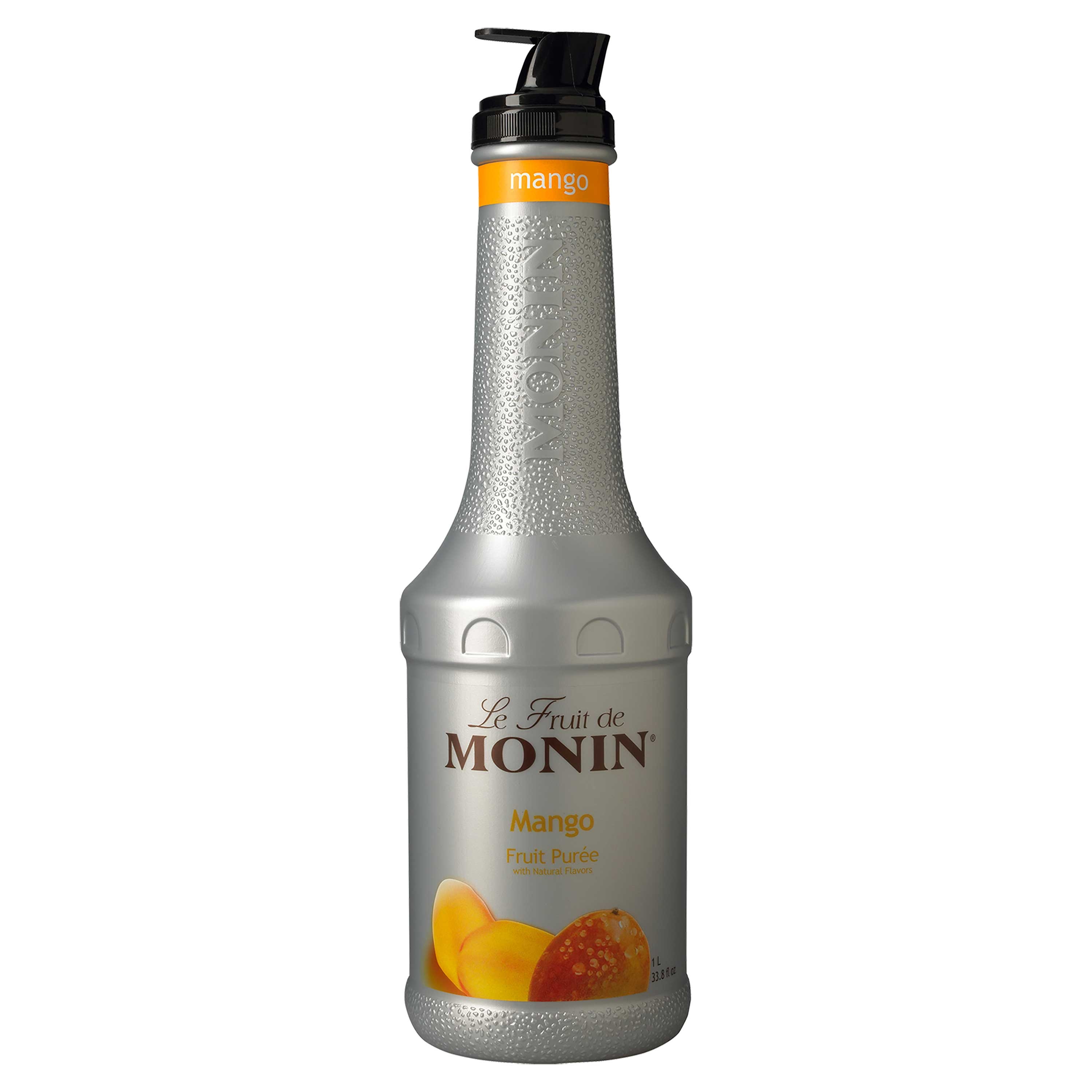 Monin Mango Fruit Puree Syrup, 1 Liter -- 4 per case.