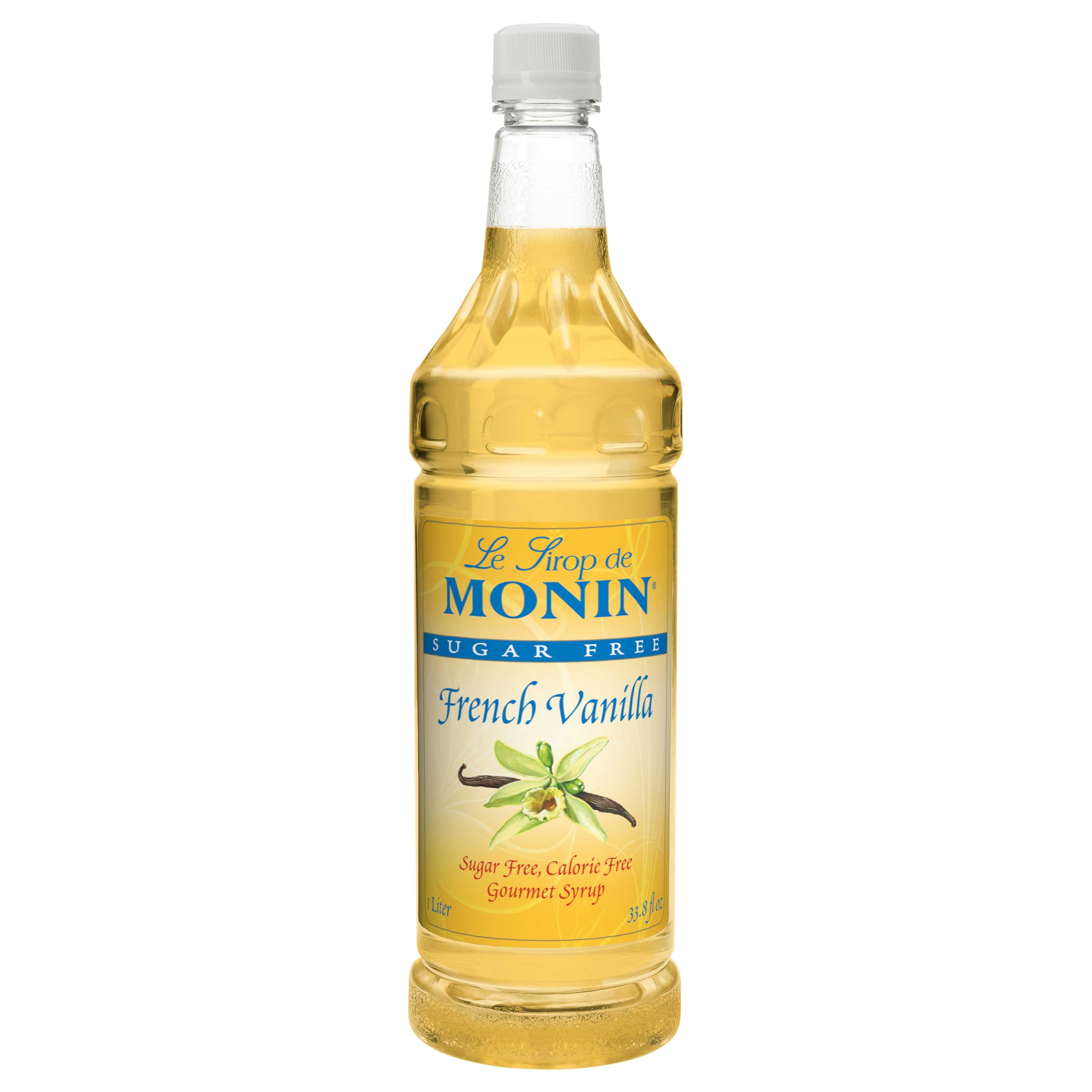 Monin French Vanilla Sugar Free Syrup, 1 Liter -- 4 per case.