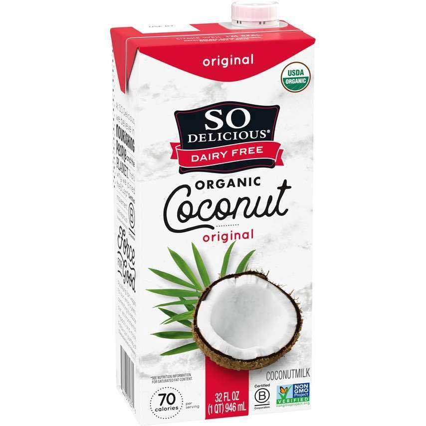 So Delicious Organic Original Coconut Milk Beverage, 32 Fluid Ounce -- 12 per case