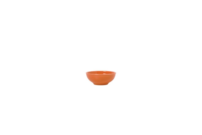 Syracuse China Cantina Colored Glaze Uncarved Cayenne Salsa Bowl, 5 Ounce -- 12 per case.