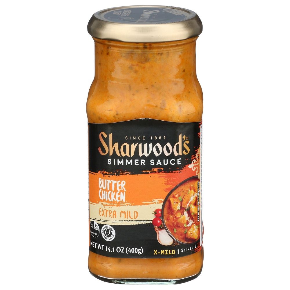 Sharwoods Extra Mild Butter Chicken Simmer Sauce, 14.1 Ounce -- 6 per case