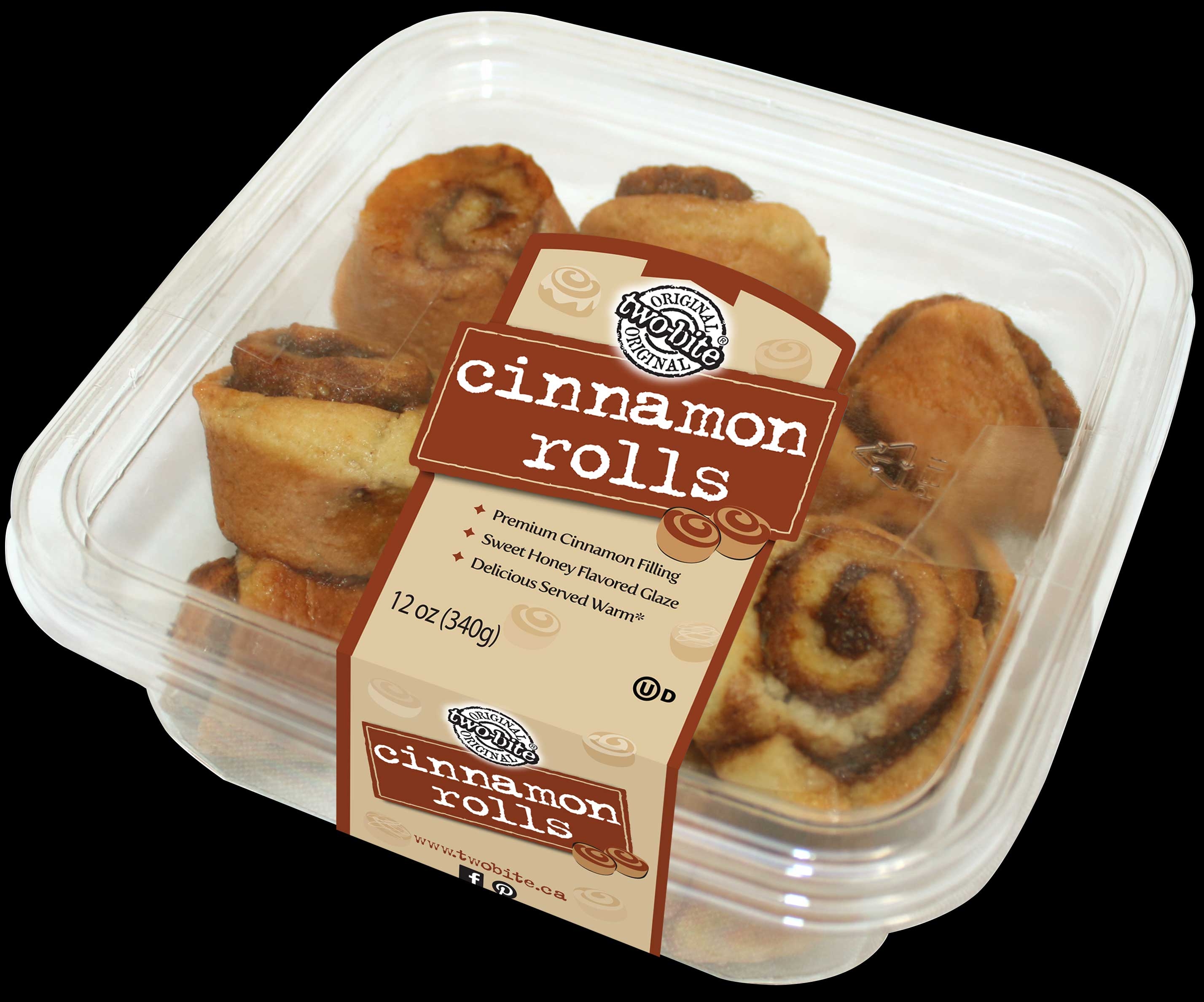 Two Bite Cinnamon Roll, 12 Ounce -- 24 per case