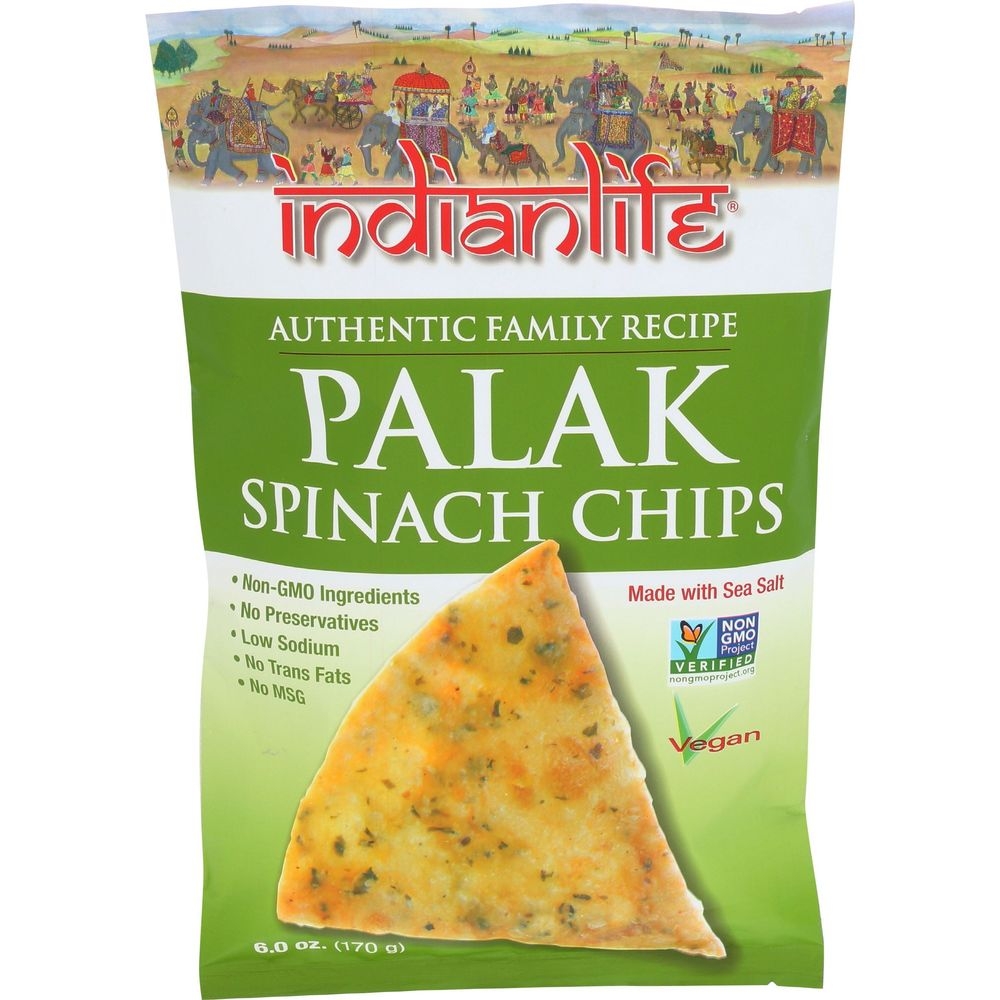 Indianlife Palak Spinach Chips, 6 Ounce -- 12 per case