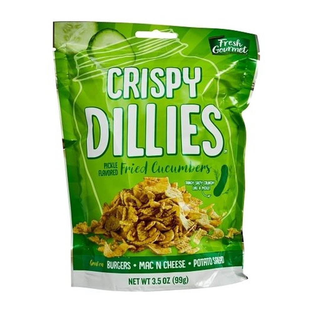 Fresh Gourmet Crispy Dilly Fried Cucumbers, 3.5 Ounce Bag -- 12 per case