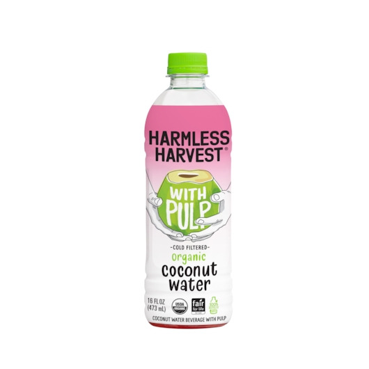Harmless Harvest Organic Coconut Water with Pulp, 16 Fluid Ounce -- 6 per case