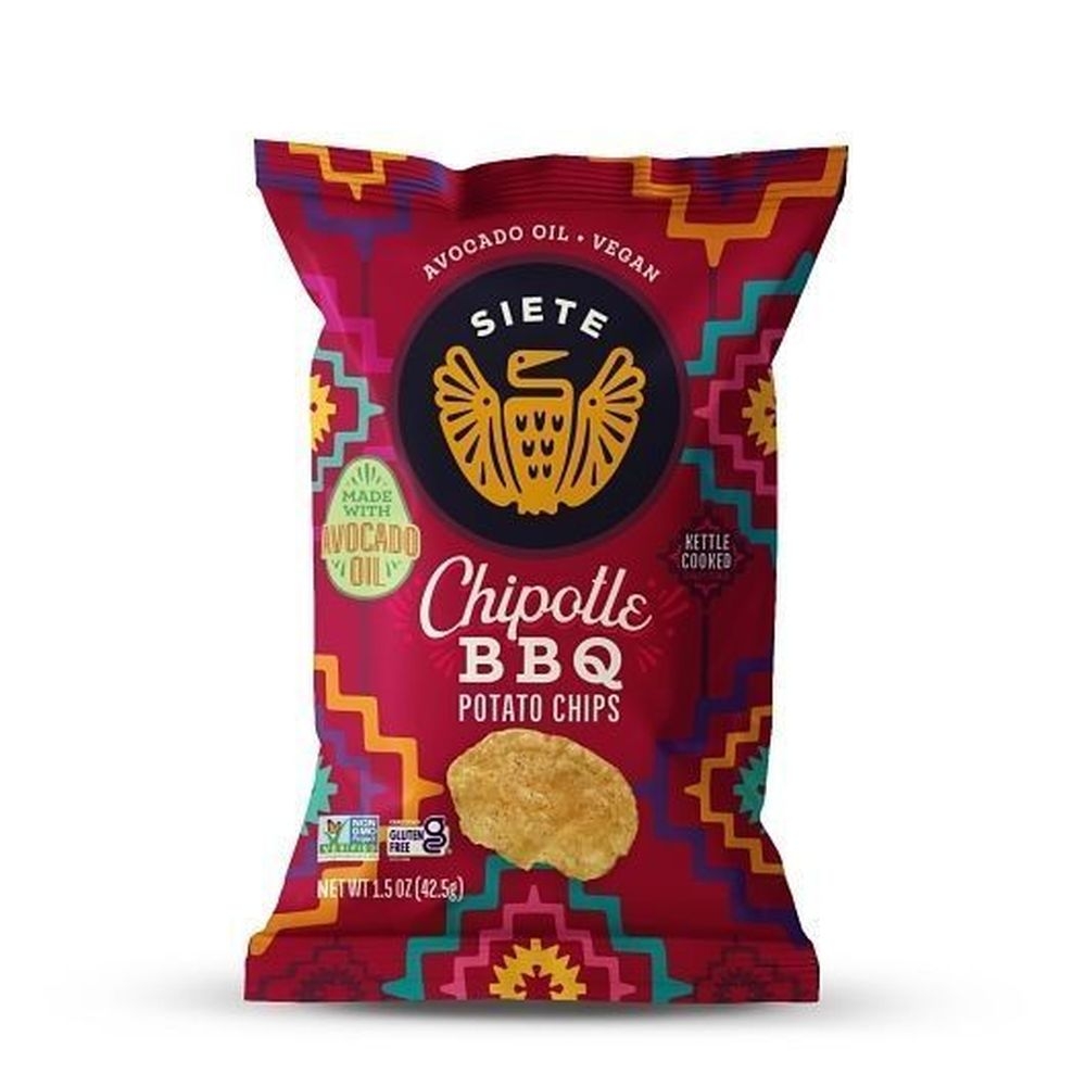 Siete Chipotle Bbq Kettle Cooked Potato Chips, 1.5 Ounce -- 24 per case