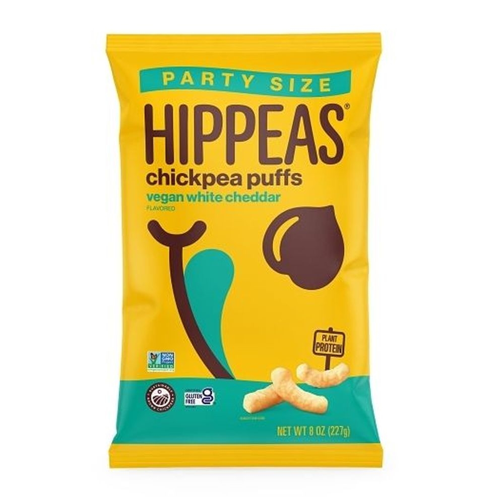 Hippeas Non-Gmo Vegan White Cheddar Chickpea Puffs, 8 Ounce -- 6 per case