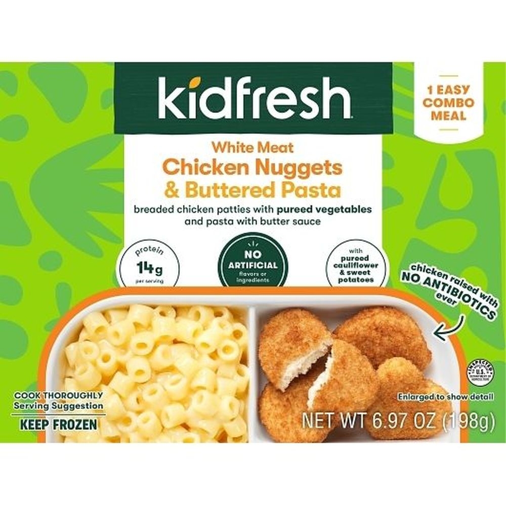 Kidfresh White Meat Chicken Nuggets and Buttered Pasta, 6.97 Ounce -- 8 per case