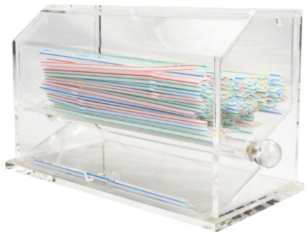 Winco Acrylic Straw Dispenser -- 6 per case