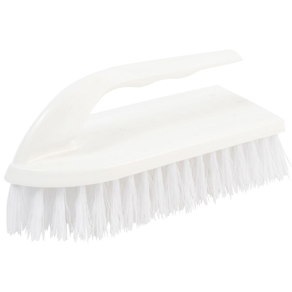 Janico White Polypropylene Bristle Iron Handle Scrub Brush, 6 inch -- 12 per case