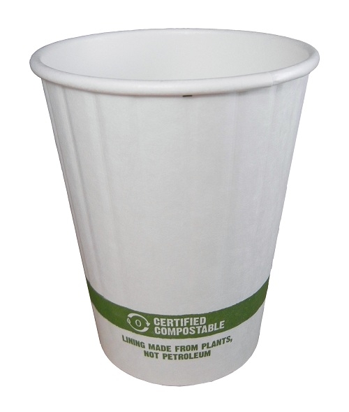 World Centric Compostable Double Wall Paper Hot Cup, 12 Ounce -- 1000 per case.