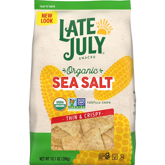 Late July Organic Restaurant Style Sea Salt Tortilla Chips, 10.1 Ounce -- 9 per case