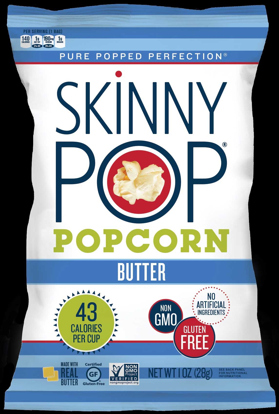 Skinnypop Butter Popcorn, 1 Ounce -- 12 per case