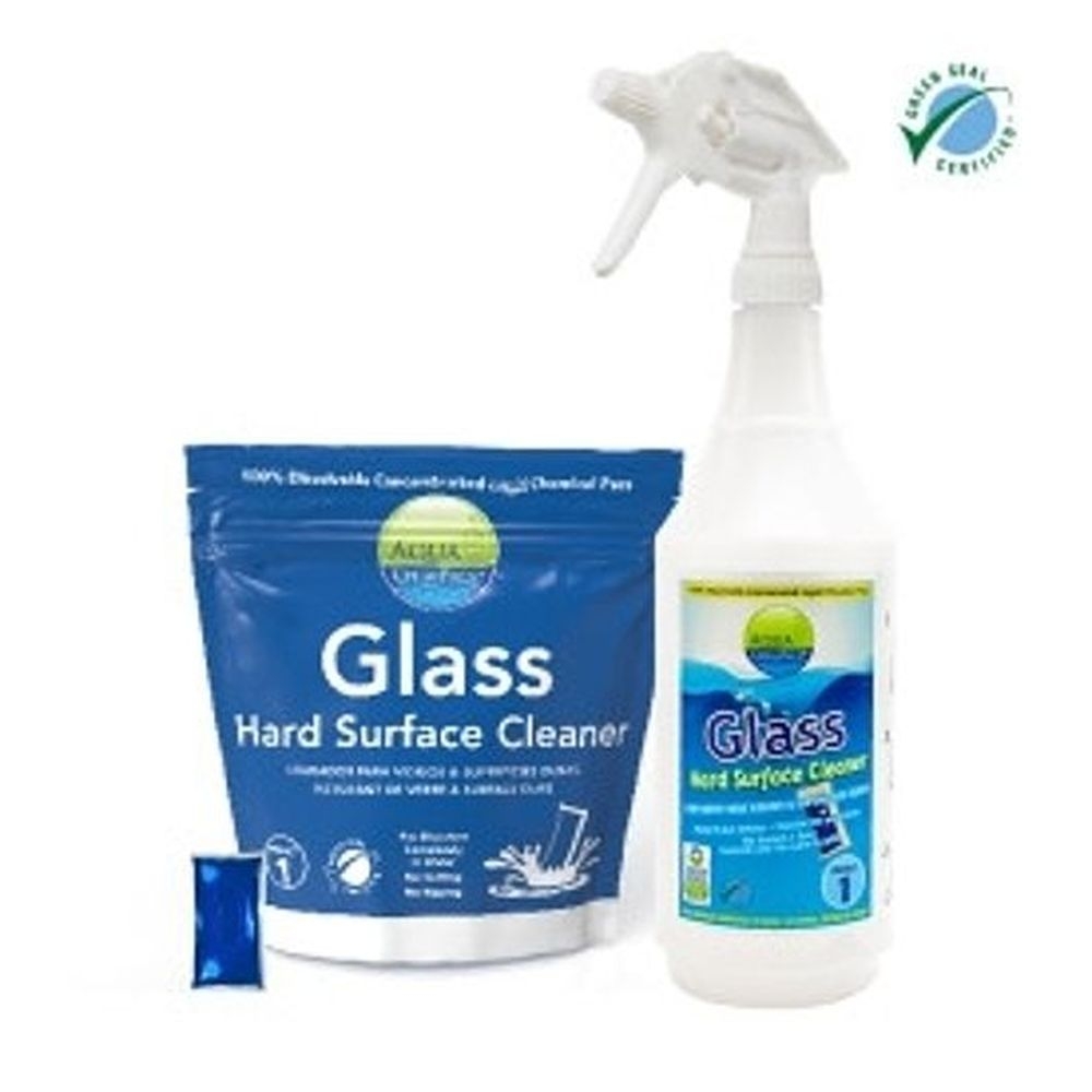 Aqua Chempacs Glass Hard Surface Cleaner, 12 count