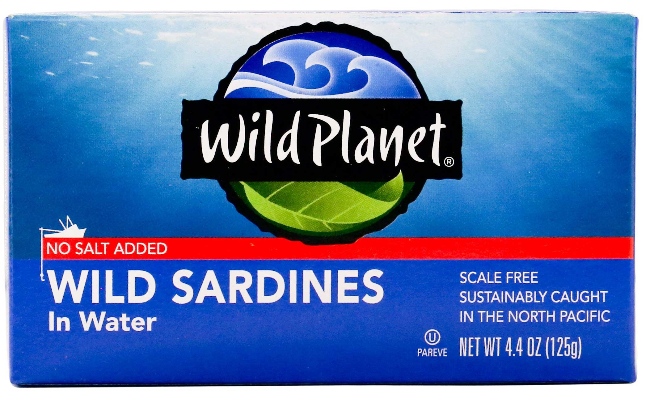 Wild Planet Foods No Salt Added Wild Sardines in Water, 4.4 Ounce -- 12 per case