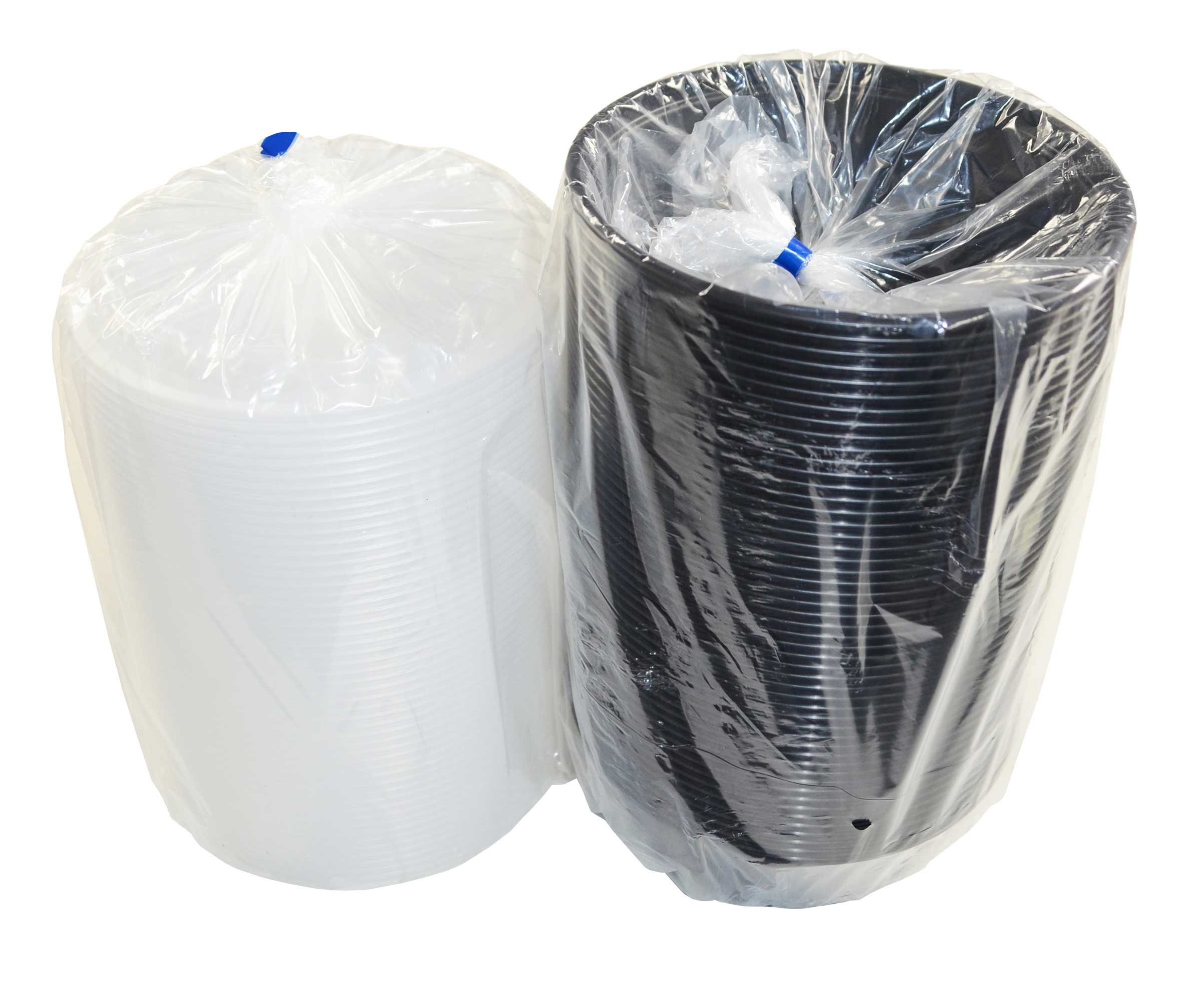 Cubeware Round Crown Plastic Reusable Microwavable Container with Clear Lid Set, 32 Ounce -- 150 set per case.