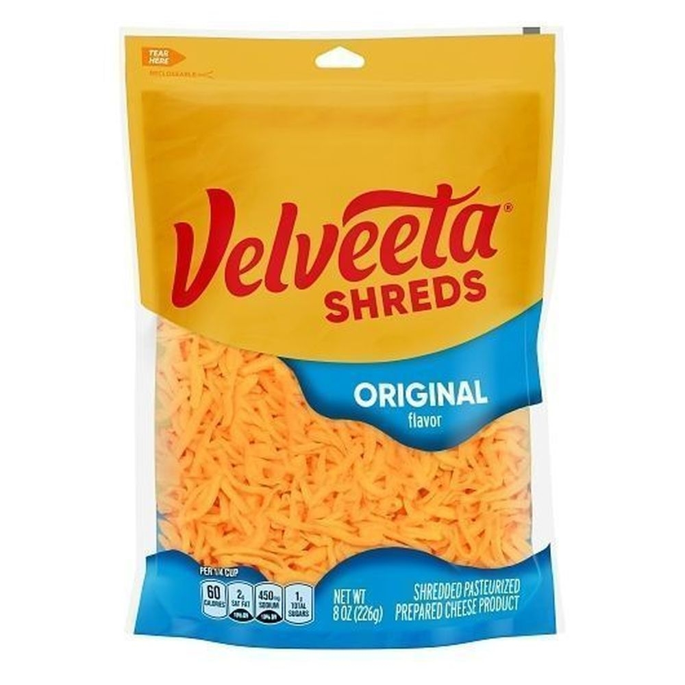 Velveeta Original Shredded Cheese, 8 Ounce -- 12 per case