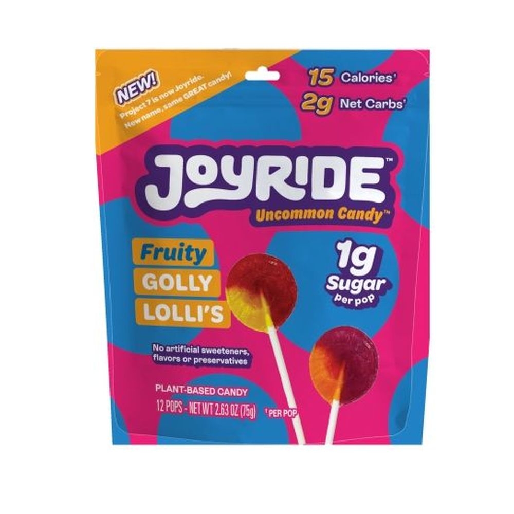 Joyride Low Sugar Lollis, 2.54 Ounce -- 12 per case
