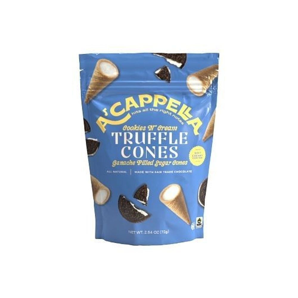 Made In Nature Acappella Cookies and Cream Truffle Cones, 2.54 Ounce -- 6 per case