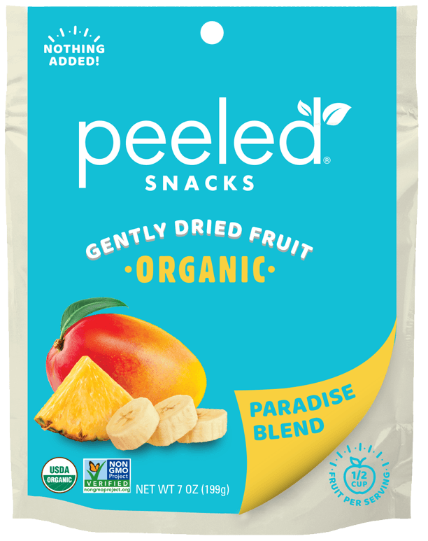 Peeled Snacks Organic Paradise Blend Dried Fruit, 7 Ounce Bag -- 6 per case