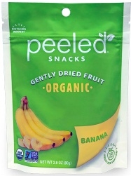 Peeled Snacks Organic Banana Dried Fruit, 2.8 Ounce -- 12 per case