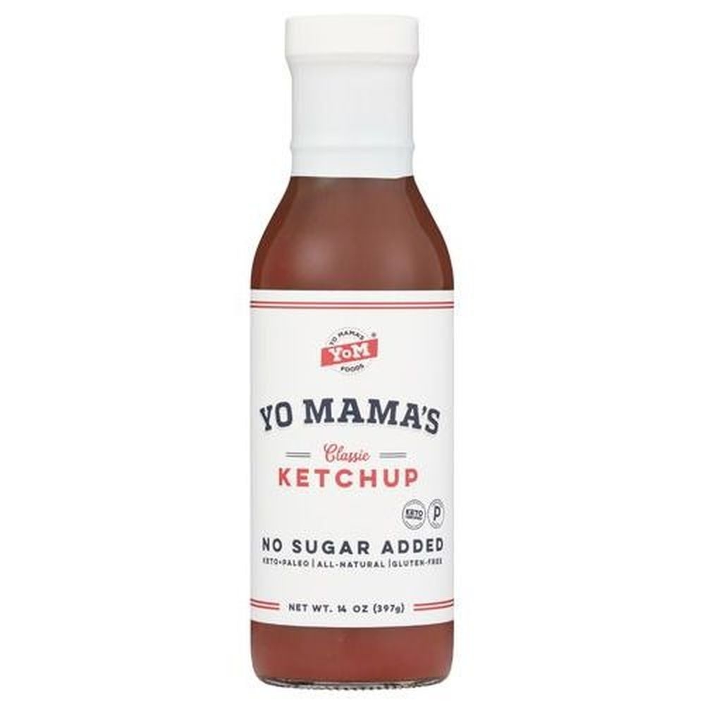 Yo Mamas Unsweetened Classic Ketchup, 14 Ounce -- 6 per case