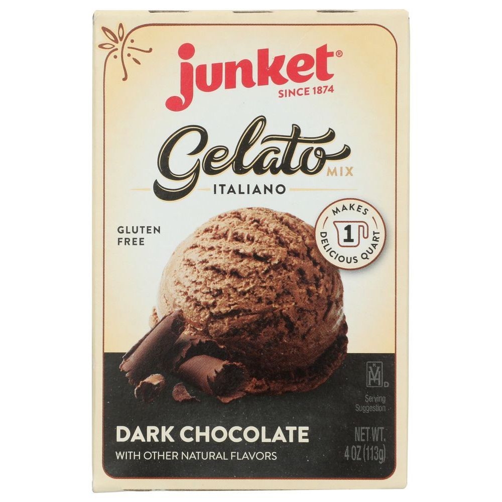 Junket Dark Chocolate Gelato Mix, 4 Ounce -- 12 per case