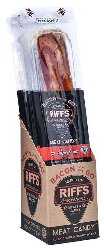 Riffs Smokehouse Bacon on the Go Sweet Meat Candy, 0.7 Ounce -- 144 per case