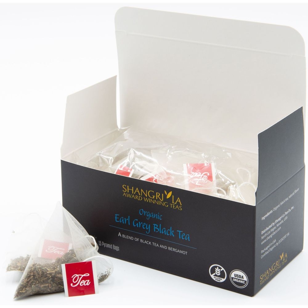 Shangri La Organic Wellness Earl Grey Black Tea, 15 count -- 2 per case