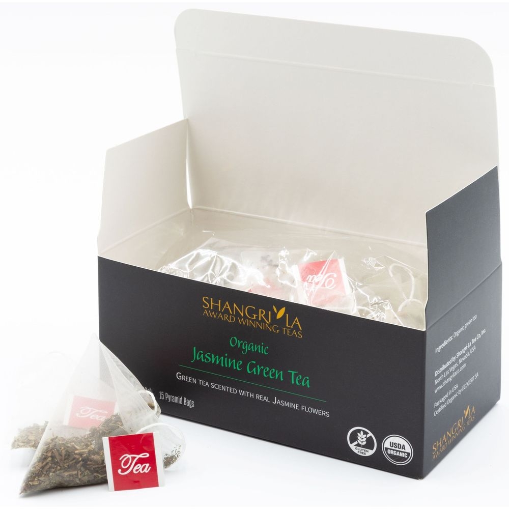Shangri La Organic Wellness Jasmine Green Tea, 15 count -- 2 per case