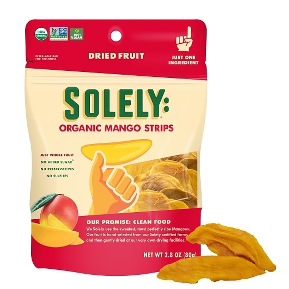 Solely Organic Dried Mango Strips, 2.8 Ounce -- 8 per case
