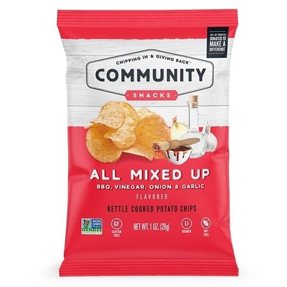Community Snacks All Mixed Up Kettle Cooked Potato Chips, 1 Ounce -- 80 per case