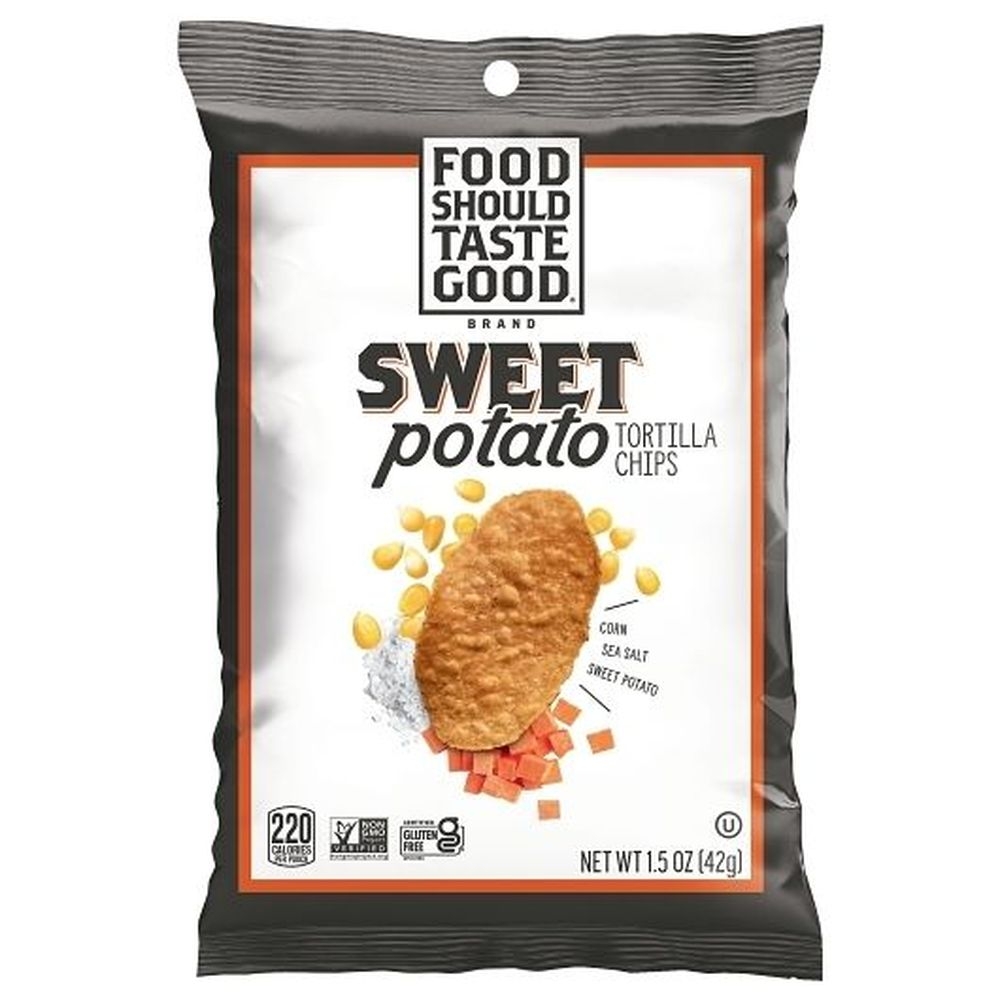 Food Should Taste Good Sweet Potato Tortilla Chips, 1.5 Ounce -- 24 per case