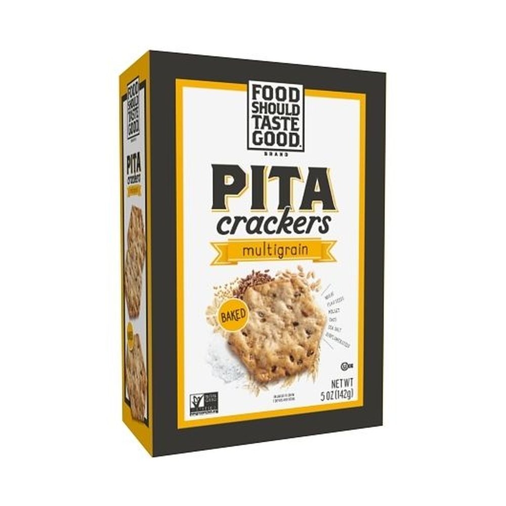 Food Should Taste Good Multigrain Pita Crackers, 5 Ounce - 6 per case