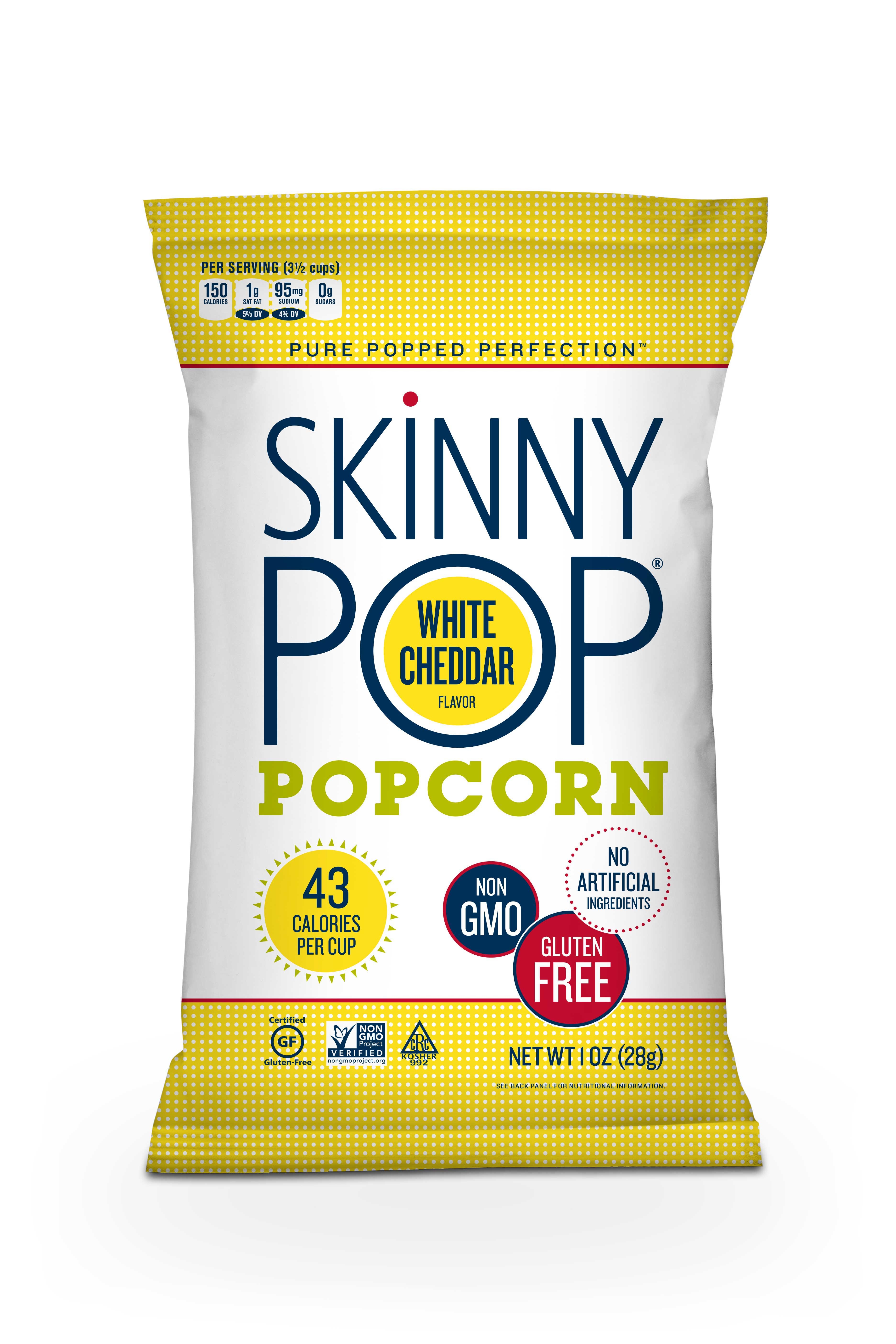 SkinnyPop White Cheddar Popcorn, 1 Ounce -- 12 per case.