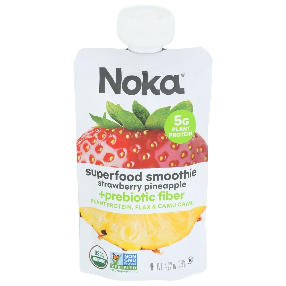 Noka Strawberry Pineapple Superfood Smoothie, 4.22 Ounce -- 6 per case