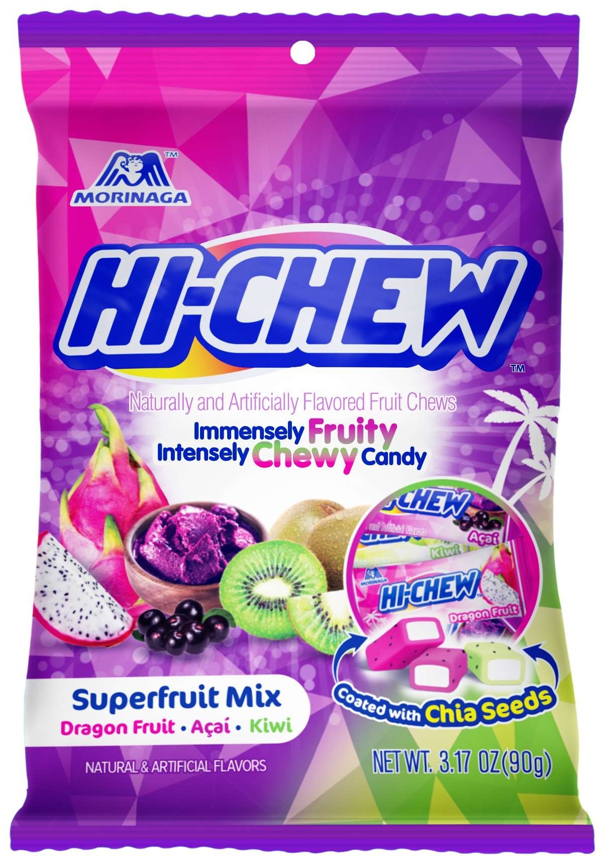 Hi-Chew Super Fruit Mix Chewy Candy, 3.17 Ounce Bag -- 6 per case