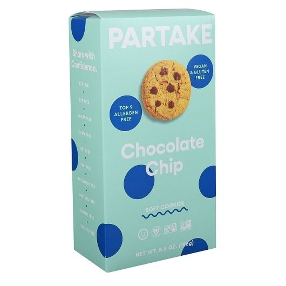 Partake Foods Soft Baked Chocolate Chip Cookies, 5.5 Ounce -- 6 per case