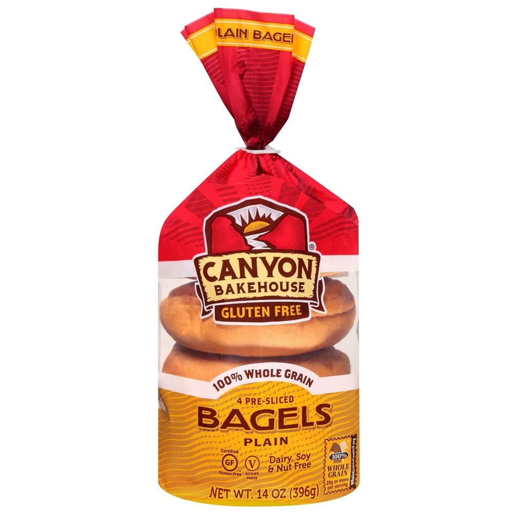 Canyon Bakehouse Gluten Free Plain Bagel, 14 Ounce -- 6 per case