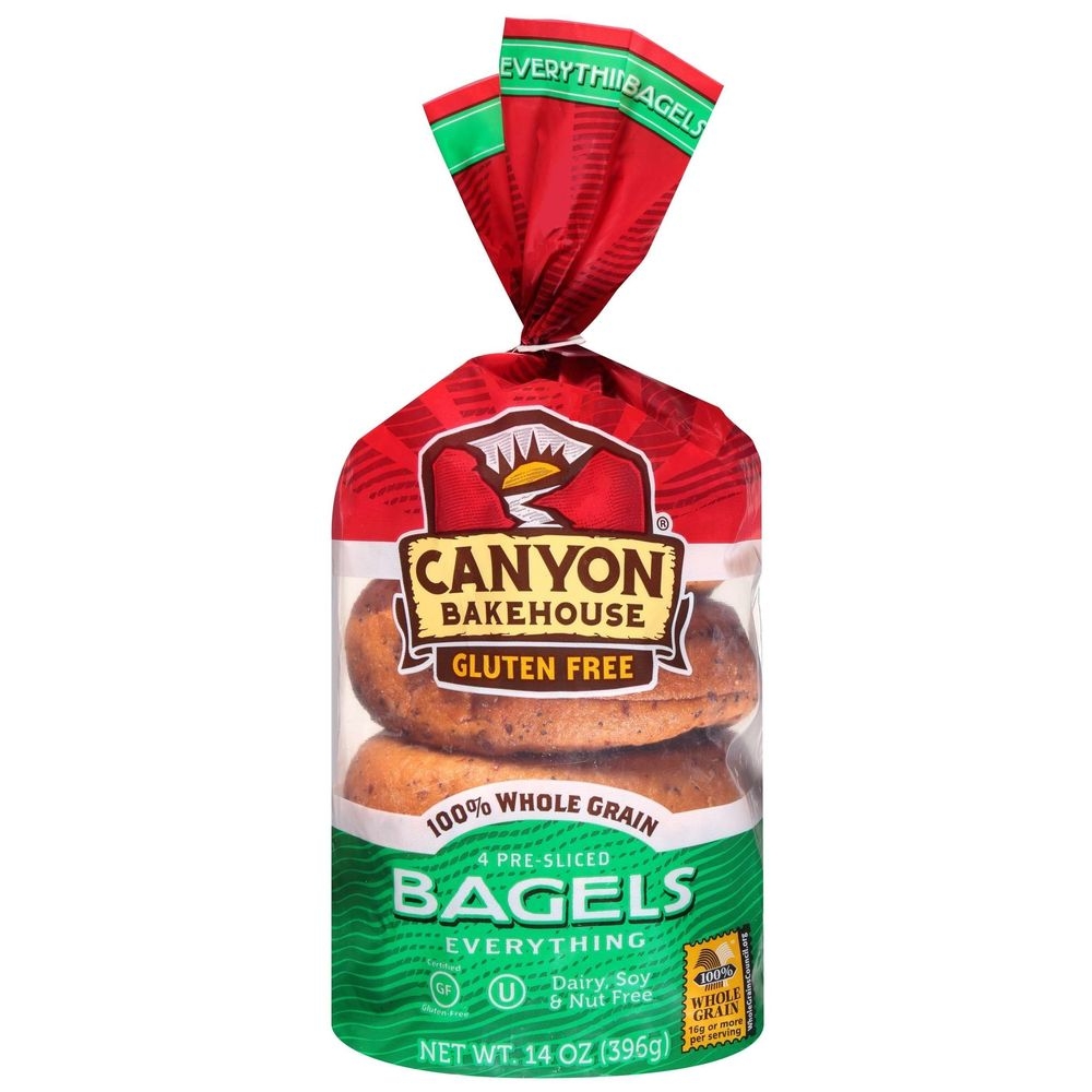 Canyon Bakehouse Gluten Free Everything Bagel, 14 Ounce -- 6 per case